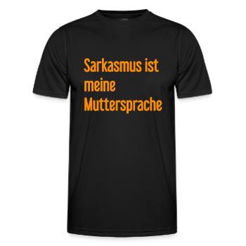 Sarcasme Pro - T-shirt sport Homme - noir - Devant - AI Model Male 178 dark (178cm)
