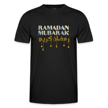 Ramadan Mubarak - Männer Funktions-T-Shirt - Schwarz - Vorne - AI Model Male 178 dark (178cm)