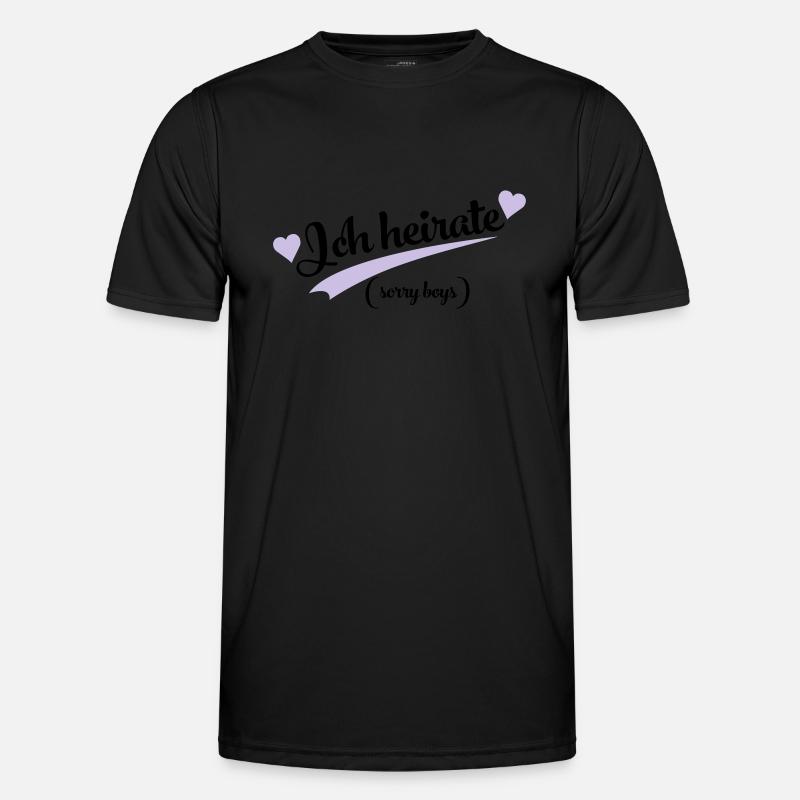 lustiger spruch - Männer Funktions-T-Shirt - Schwarz