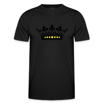 couronne - T-shirt sport Homme - noir - Devant - AI Model Male 178 dark (178cm)