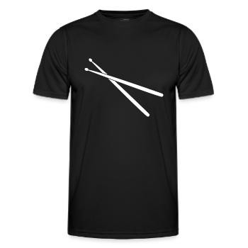 Drumsticks Drums Drummer Drummer - T-shirt sport Homme - noir - Devant - AI Model Male 178 dark (178cm)