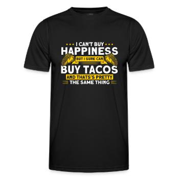 Taco Tacos Mexicain Fast Food Cadeau - T-shirt sport Homme - noir - Devant - AI Model Male 178 dark (178cm)