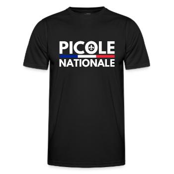 Picole Nationale - Fleur de Lys - T-shirt sport Homme - noir - Devant - AI Model Male 178 dark (178cm)