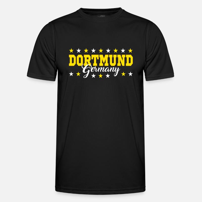Dortmund - Männer Funktions-T-Shirt - Schwarz