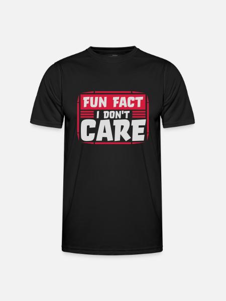 I don't care fact - Men's Functional T-Shirt - black