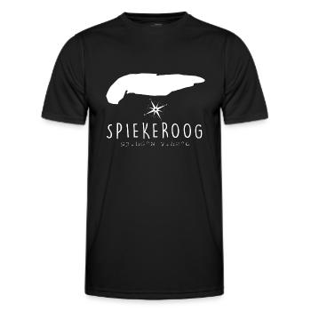 Spiekeroog - Männer Funktions-T-Shirt - Schwarz - Vorne - AI Model Male 178 dark (178cm)