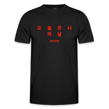 Coréen - T-shirt sport Homme - noir - Devant - AI Model Male 178 dark (178cm)