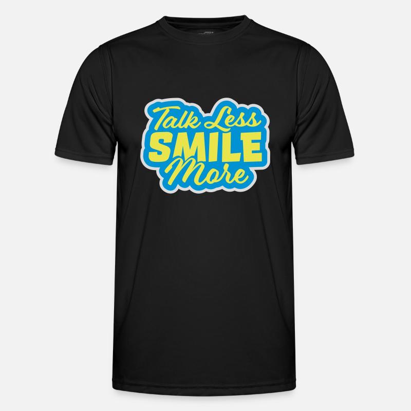 talk less smile more - Men's Functional T-Shirt - black