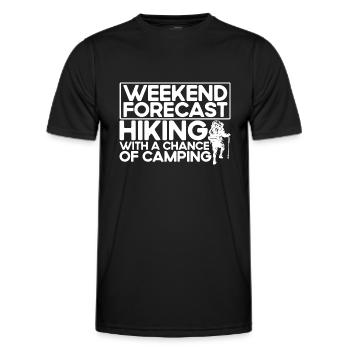 Cadeau de randonnée à l’extérieur - T-shirt sport Homme - noir - Devant - AI Model Male 178 dark (178cm)