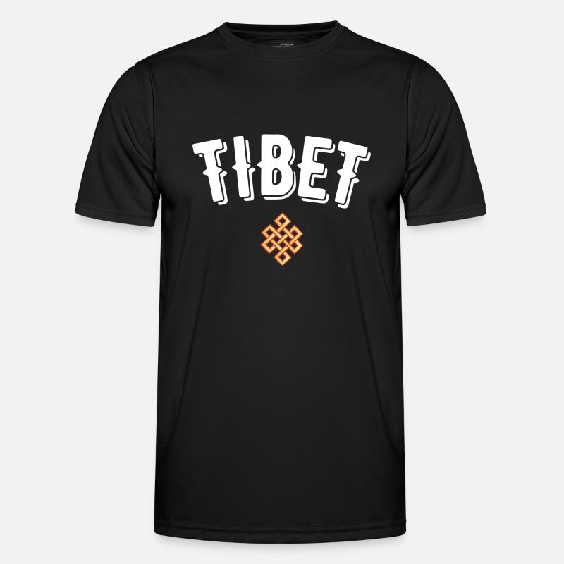 Tibet - Männer Funktions-T-Shirt - Schwarz