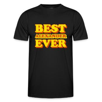 Alexander First name Funny gift - Men's Functional T-Shirt - black - Front - AI Model Male 178 dark (178cm)