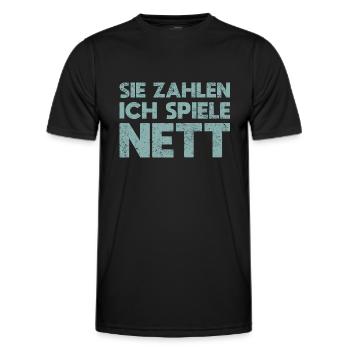 Sie Zahlen, Ich Spiele Nett - Männer Funktions-T-Shirt - Schwarz - Vorne - AI Model Male 178 dark (178cm)