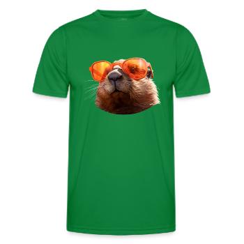 Castor - T-shirt sport Homme - vert - Devant - AI Model Male 178 dark (178cm)