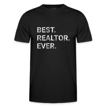 Best Real Realtor Ever - Men's Functional T-Shirt - black - Front - AI Model Male 178 dark (178cm)