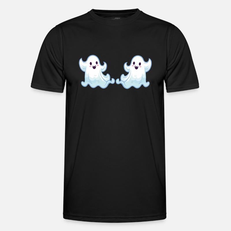 geist ghost cartoon 2 - Männer Funktions-T-Shirt - Schwarz