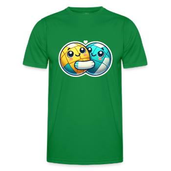 Hanball Liebe - Männer Funktions-T-Shirt - Kelly Green - Vorne - AI Model Male 178 dark (178cm)
