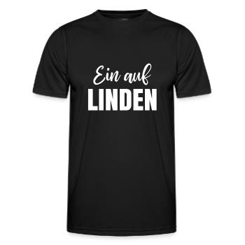 Ein auf LINDEN - Hannover Alternativer Stadtteil - Männer Funktions-T-Shirt - Schwarz - Vorne - AI Model Male 178 dark (178cm)