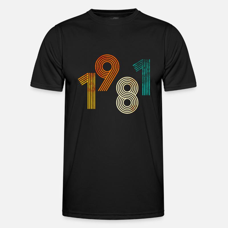 1981 - Männer Funktions-T-Shirt - Schwarz