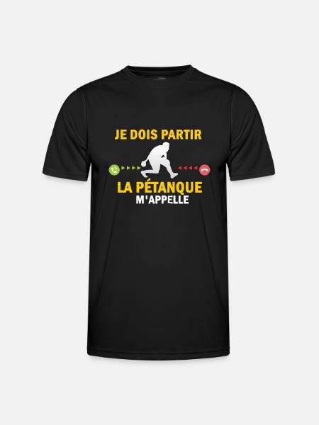 La Pétanque m'appelle - T-shirt sport Homme - noir