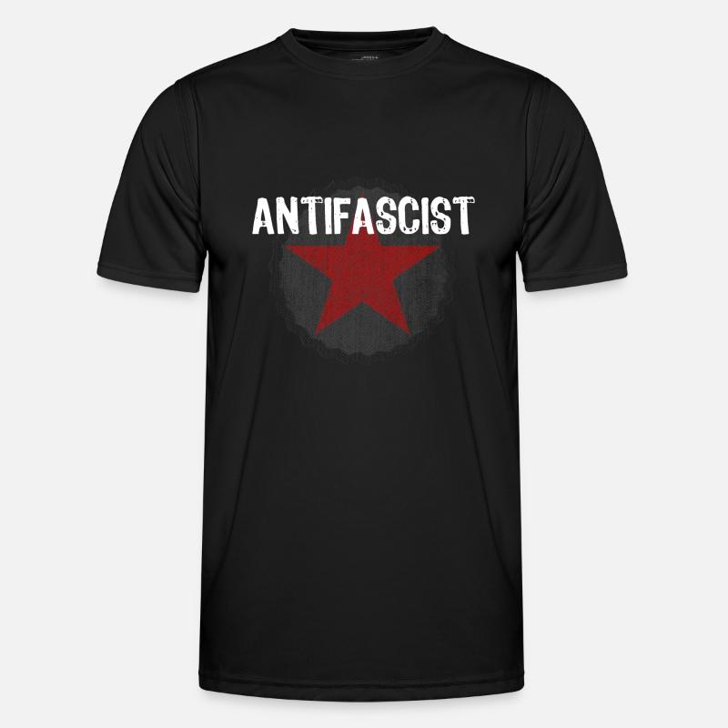 ANTIFA ROTER STERN Männer Funktions-T-Shirt