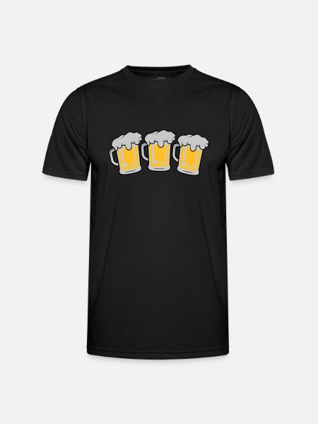 3 Maßkrug - Men's Functional T-Shirt - black