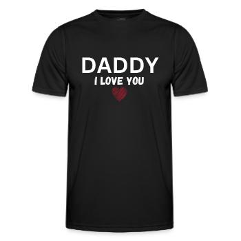 Papa je t’aime - T-shirt sport Homme - noir - Devant - AI Model Male 178 dark (178cm)