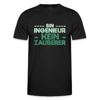 Bin Ingenieur, Kein Zauberer - Männer Funktions-T-Shirt - Schwarz - Vorne - AI Model Male 178 dark (178cm)