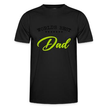 Worlds Best Dad - Men's Functional T-Shirt - black - Front - AI Model Male 178 dark (178cm)