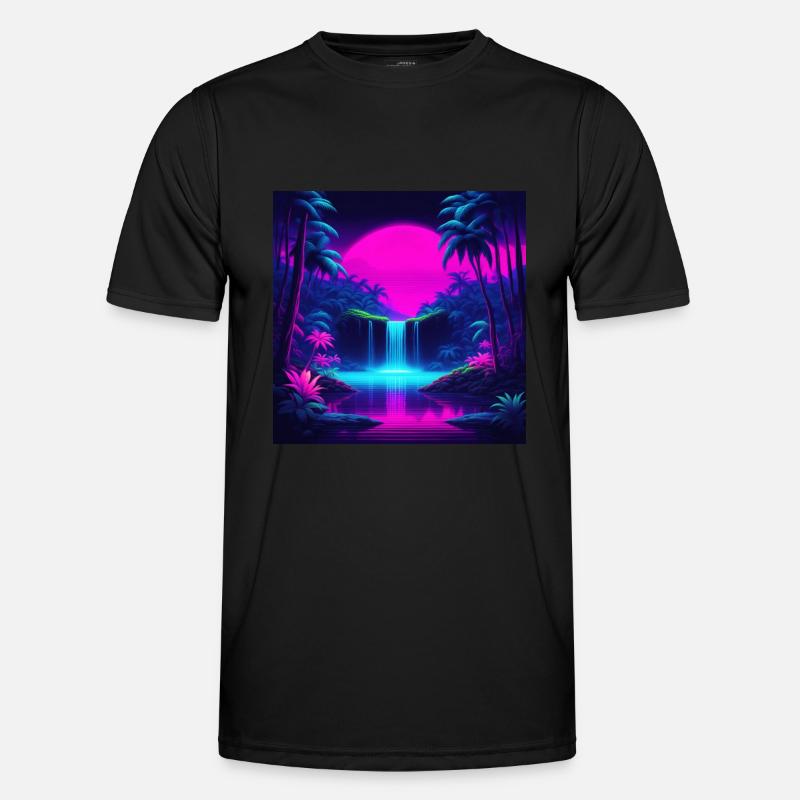 Neon Waterfall Men's Functional T-Shirt