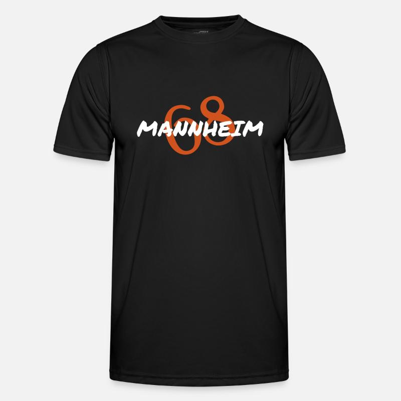 Mannheim Monnem Mannheimat - Männer Funktions-T-Shirt - Schwarz