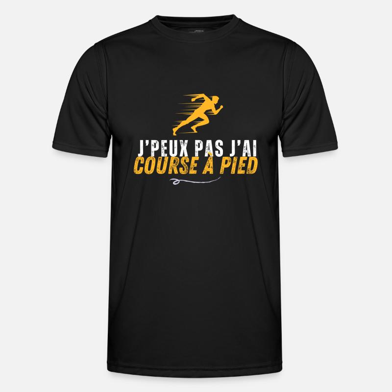 I Can't I Run - Men's Functional T-Shirt - black