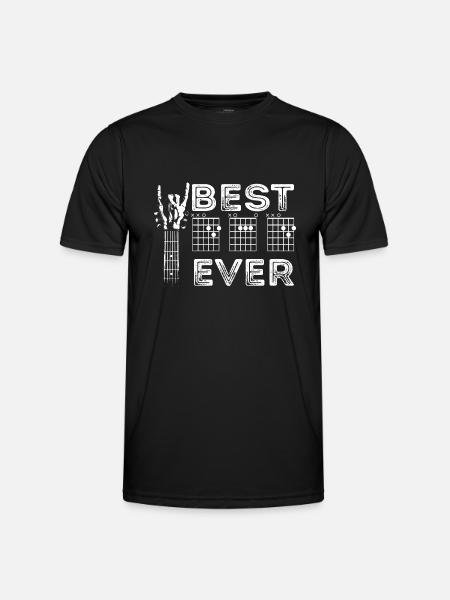 Skull Rock - Best Guitar Dad Ever - Men's Functional T-Shirt - black