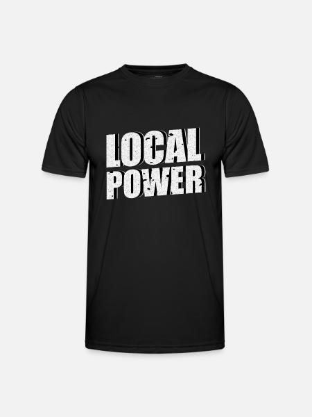 Puissance locale - T-shirt sport Homme - noir