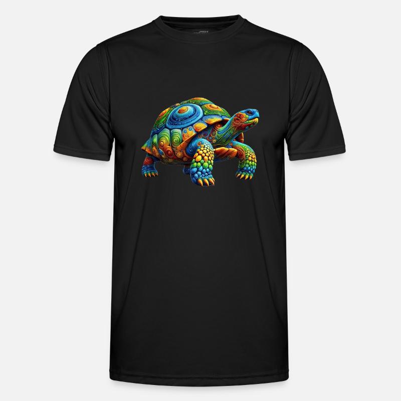 Colorful Rainbow Turtle Men's Functional T-Shirt
