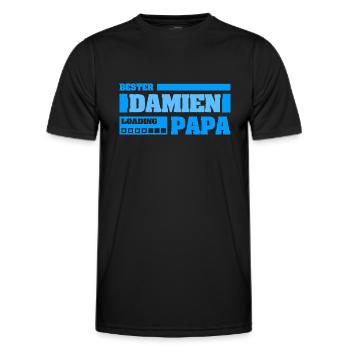First name Damien - Men's Functional T-Shirt - black - Front - AI Model Male 178 dark (178cm)