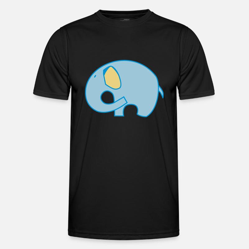 Elefant elephant Logo signet - Männer Funktions-T-Shirt - Schwarz