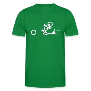 Accident de vélo ok - T-shirt sport Homme - vert - Devant - AI Model Male 178 dark (178cm)