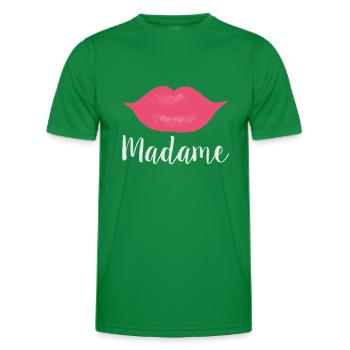Madame Lips Big white - Men's Functional T-Shirt - kelly green - Front - AI Model Male 178 dark (178cm)