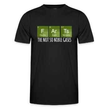 Funny Science Gases - Periodic Table - Men's Functional T-Shirt - black - Front - AI Model Male 178 dark (178cm)