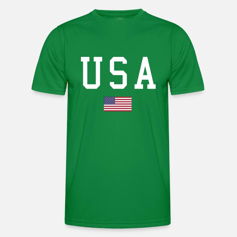 drapeau des États-Unis T-shirt sport Homme
