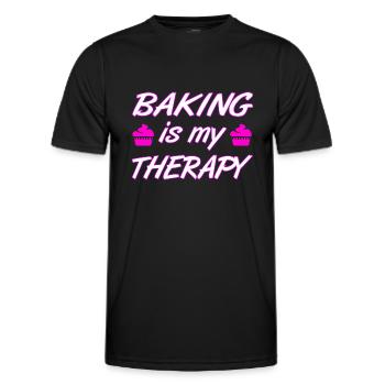 Bake - Men's Functional T-Shirt - black - Front - AI Model Male 178 dark (178cm)