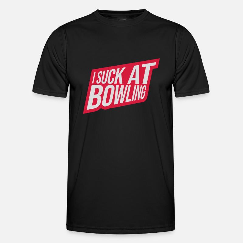 I suck at bowling - Männer Funktions-T-Shirt - Schwarz