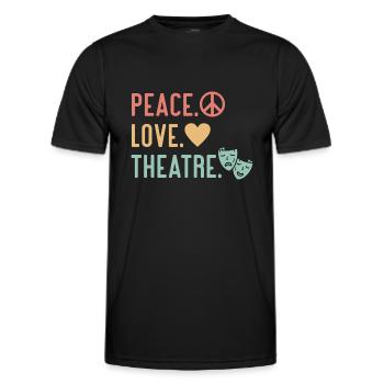 Actress Drama Broadway Musical Theater - Men's Functional T-Shirt - black - Front - AI Model Male 178 dark (178cm)