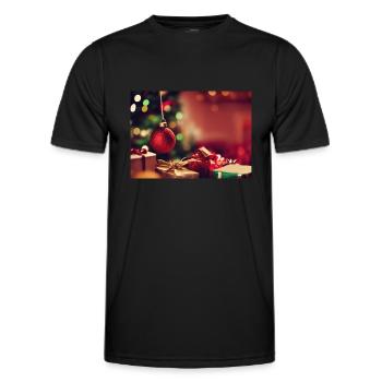 Christmas 27 - Men's Functional T-Shirt - black - Front - AI Model Male 178 dark (178cm)