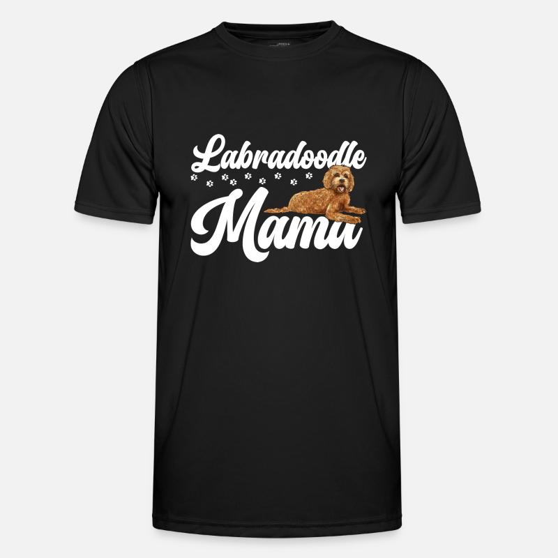 Labradoodle Hund - Männer Funktions-T-Shirt - Schwarz