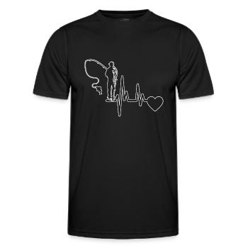 Fishing Fishing Fishing Fishing Fishing Hooks - Men's Functional T-Shirt - black - Front - AI Model Male 178 dark (178cm)