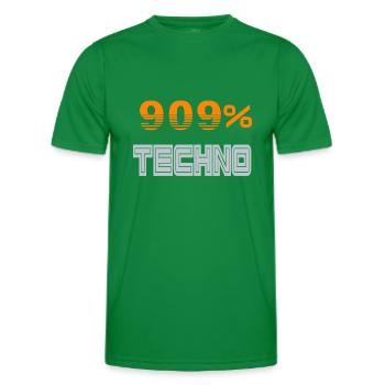 909 Techno Letter - Männer Funktions-T-Shirt - Kelly Green - Vorne - AI Model Male 178 dark (178cm)