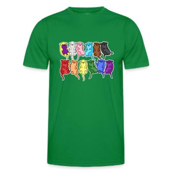 Pride Progress Flag Otter Equality - Men's Functional T-Shirt - kelly green - Front - AI Model Male 178 dark (178cm)