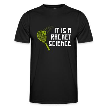 Das ist Racket Science - Männer Funktions-T-Shirt - Schwarz - Vorne - AI Model Male 178 dark (178cm)