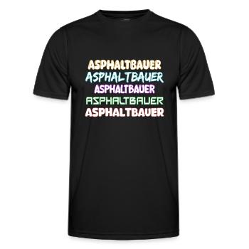 Asphalt builder as a job - Men's Functional T-Shirt - black - Front - AI Model Male 178 dark (178cm)